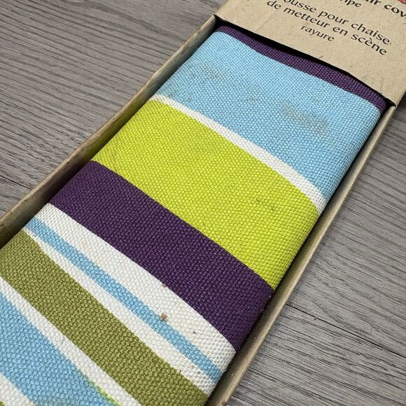 Pier 1 Imports Director's Chair Cover, Striped New In Box - Picture 5 of 6